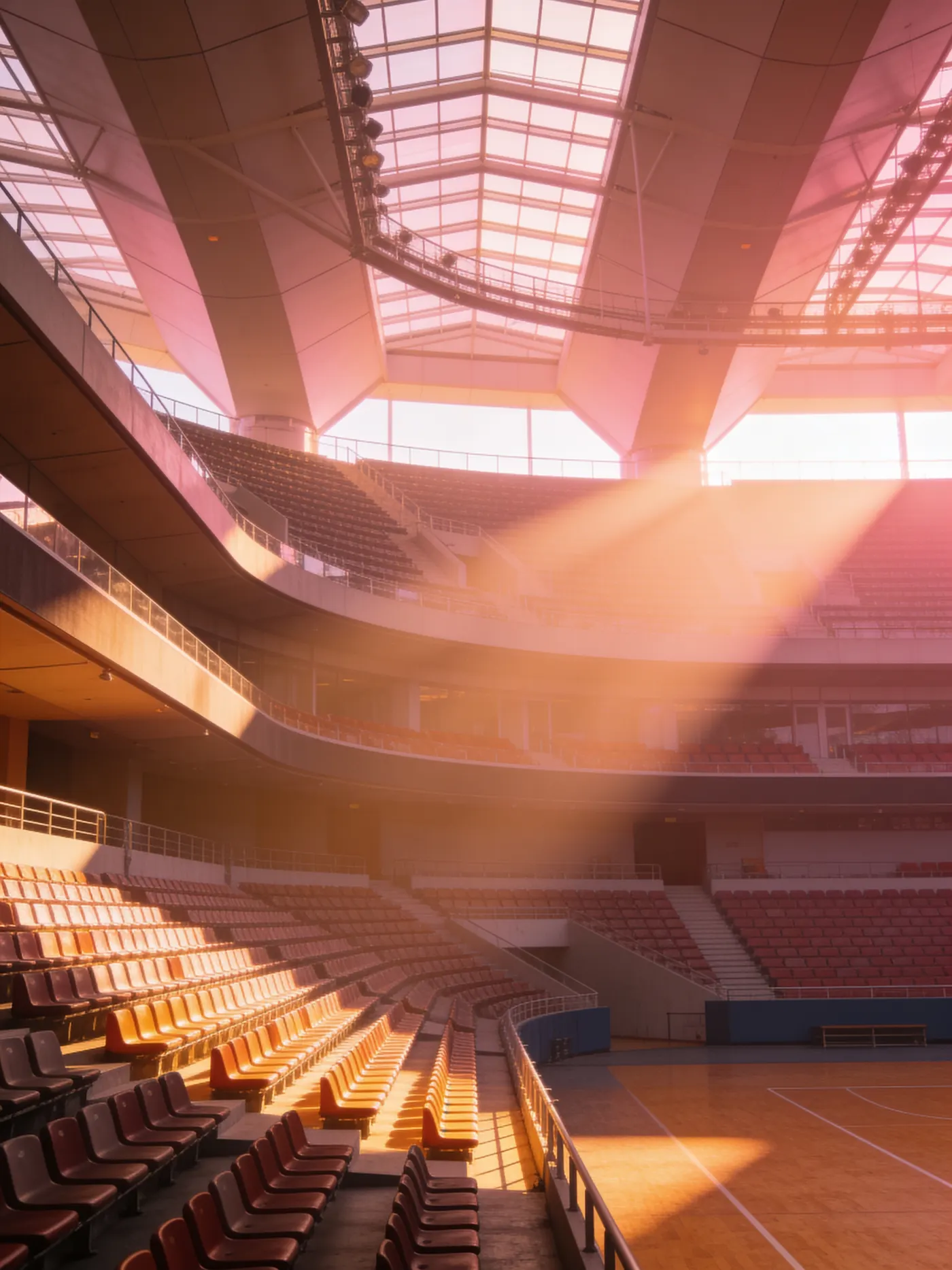 A large sports stadium and its stands